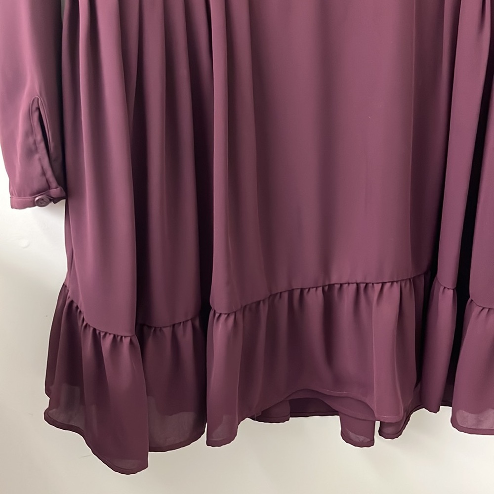 Burgundy Sunday Best Baby Doll Dress - Picture 7 of 7
